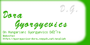 dora gyorgyevics business card